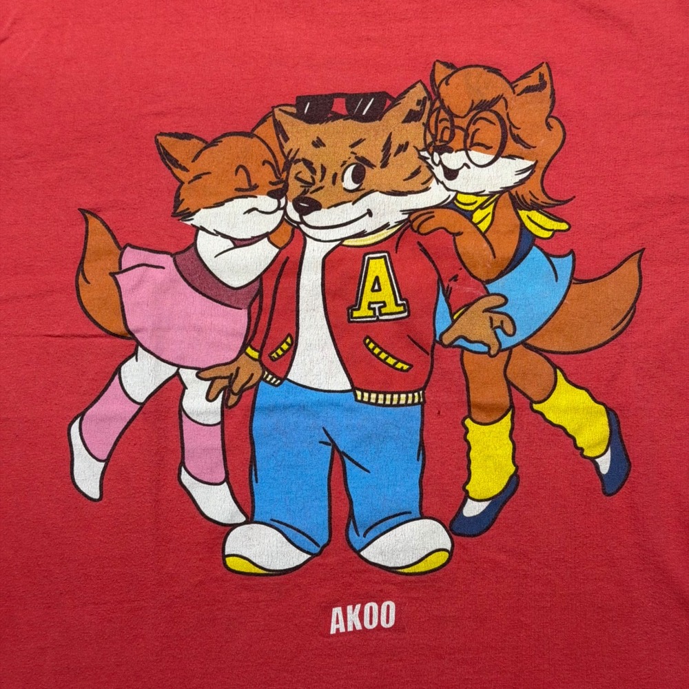 AKOO by T.I.‎ Mens XL "Big Man On Campus" Red 100% Cotton Fox Graphic T-Shirt - Picture 8 of 8